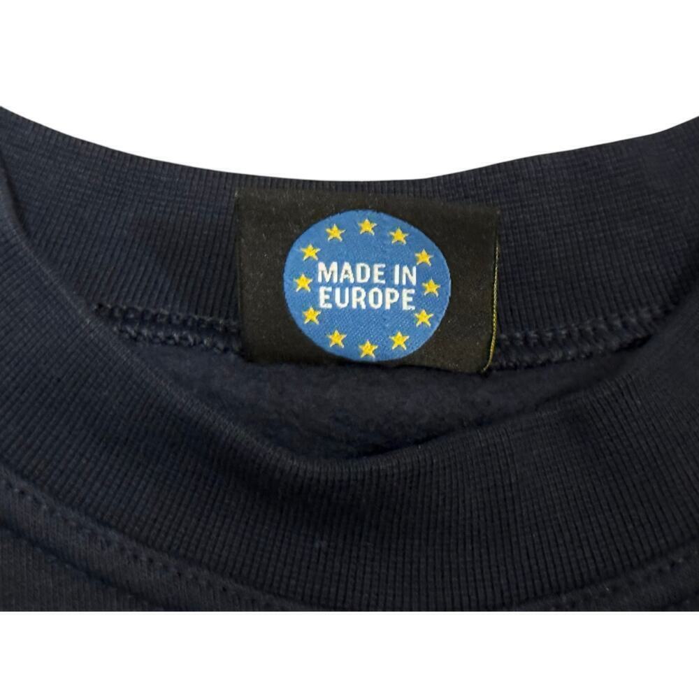 NWOT Brussels Belgium Men’s Navy Crewneck Sweatshirt Embroidered Size M​​​​​ - Picture 5 of 8